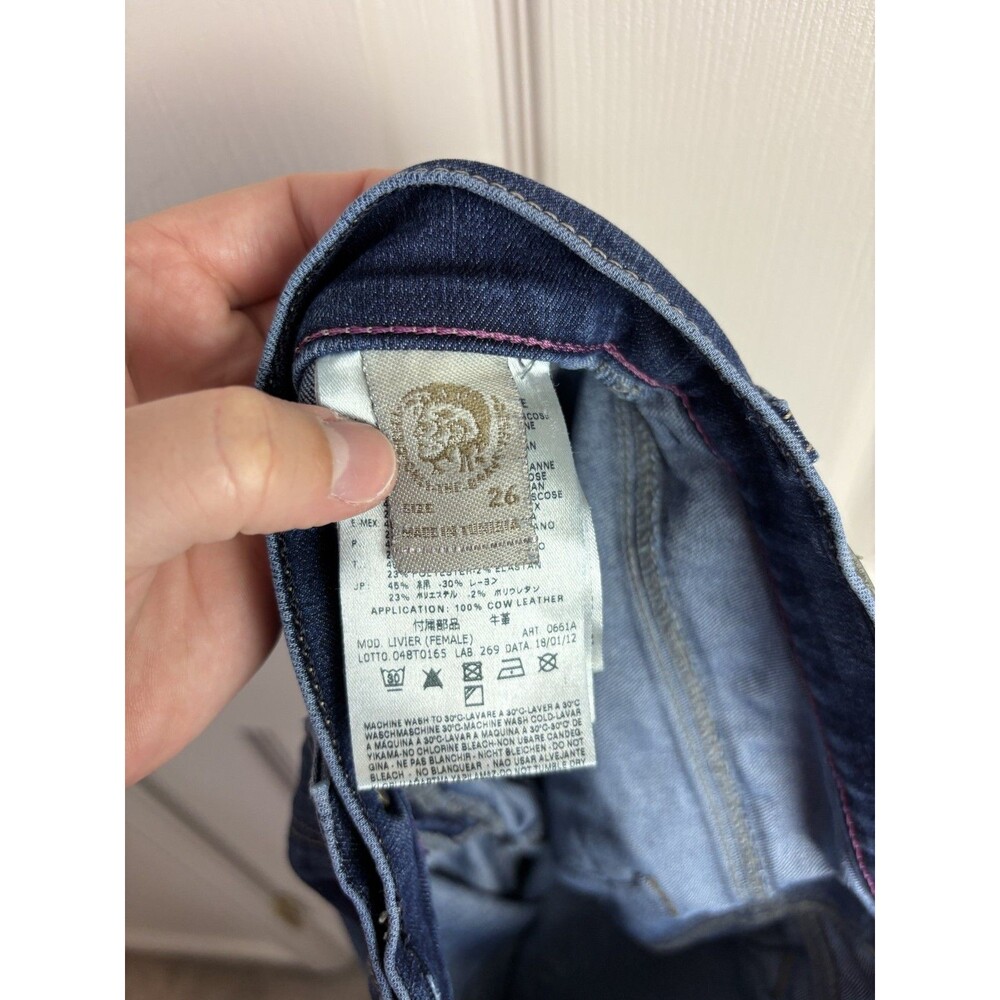 Diesel Jeans Livier Super Slim Jegging Wash 0661A Stretch Womens Size 26 141 - Picture 2 of 10